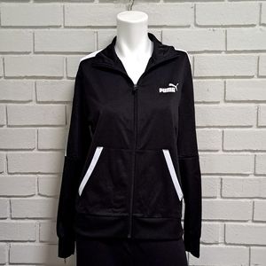 Puma Black/White Zip Up Jacket. Size Medium NWT